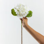 HYDRANGEA ΛΟΥΛΟΥΔΙ ΤΕΧΝΗΤΟ 67cm POLYESTER ΛΕΥΚΟ ΠΡΑΣΙΝΟ 030874 - Image 2