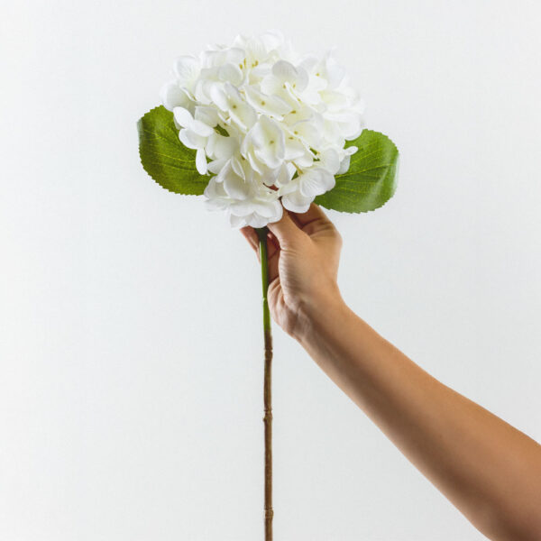 HYDRANGEA ΛΟΥΛΟΥΔΙ ΤΕΧΝΗΤΟ 67cm POLYESTER ΛΕΥΚΟ ΠΡΑΣΙΝΟ 030874 - Image 2