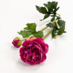 RANUNCULUS ΛΟΥΛΟΥΔΙ ΤΕΧΝΗΤΟ 48cm POLYESTER ΦΟΥΞΙΑ ΠΡΑΣΙΝΟ 030878 - Image 3