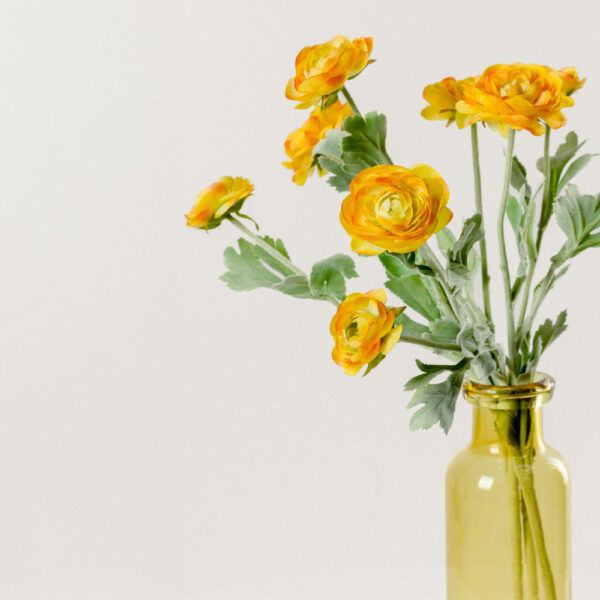 RANUNCULUS ΛΟΥΛΟΥΔΙ ΤΕΧΝΗΤΟ 51cm POLYESTER ΚΙΤΡΙΝΟ ΠΡΑΣΙΝΟ 030883 - Image 2