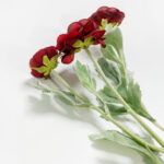 RANUNCULUS ΛΟΥΛΟΥΔΙ ΤΕΧΝΗΤΟ 51cm POLYESTER ΜΠΟΡΝΤΩ ΠΡΑΣΙΝΟ 030884 - Image 3