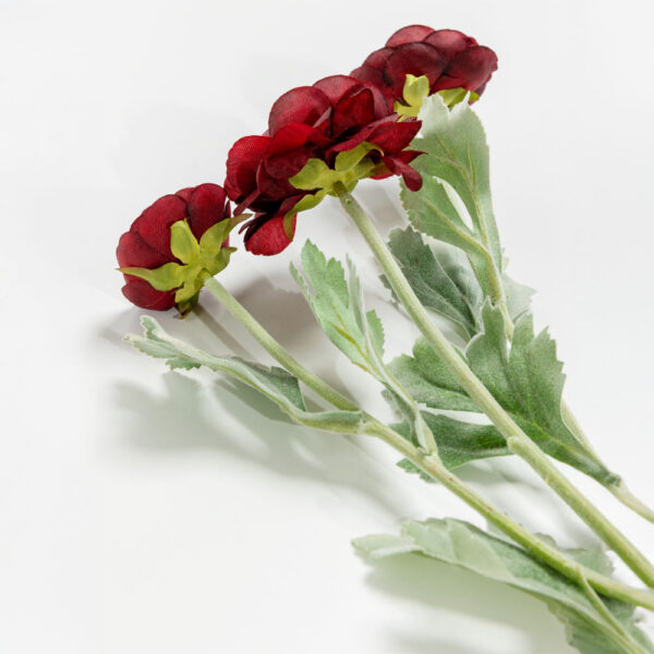 RANUNCULUS ΛΟΥΛΟΥΔΙ ΤΕΧΝΗΤΟ 51cm POLYESTER ΜΠΟΡΝΤΩ ΠΡΑΣΙΝΟ 030884 - Image 3