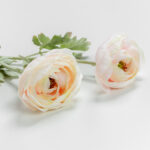 RANUNCULUS ΛΟΥΛΟΥΔΙ ΤΕΧΝΗΤΟ 58cm POLYESTER ΡΟΖ ΛΕΥΚΟ ΠΡΑΣΙΝΟ 030886 - Image 3