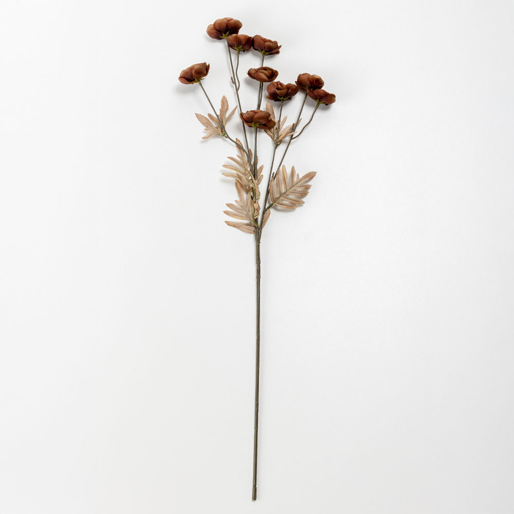 030888-3EqaU-first-_1 RANUNCULUS ΛΟΥΛΟΥΔΙ ΤΕΧΝΗΤΟ 81cm POLYESTER ΚΑΦΕ ΜΠΕΖ 030888 - Image 1