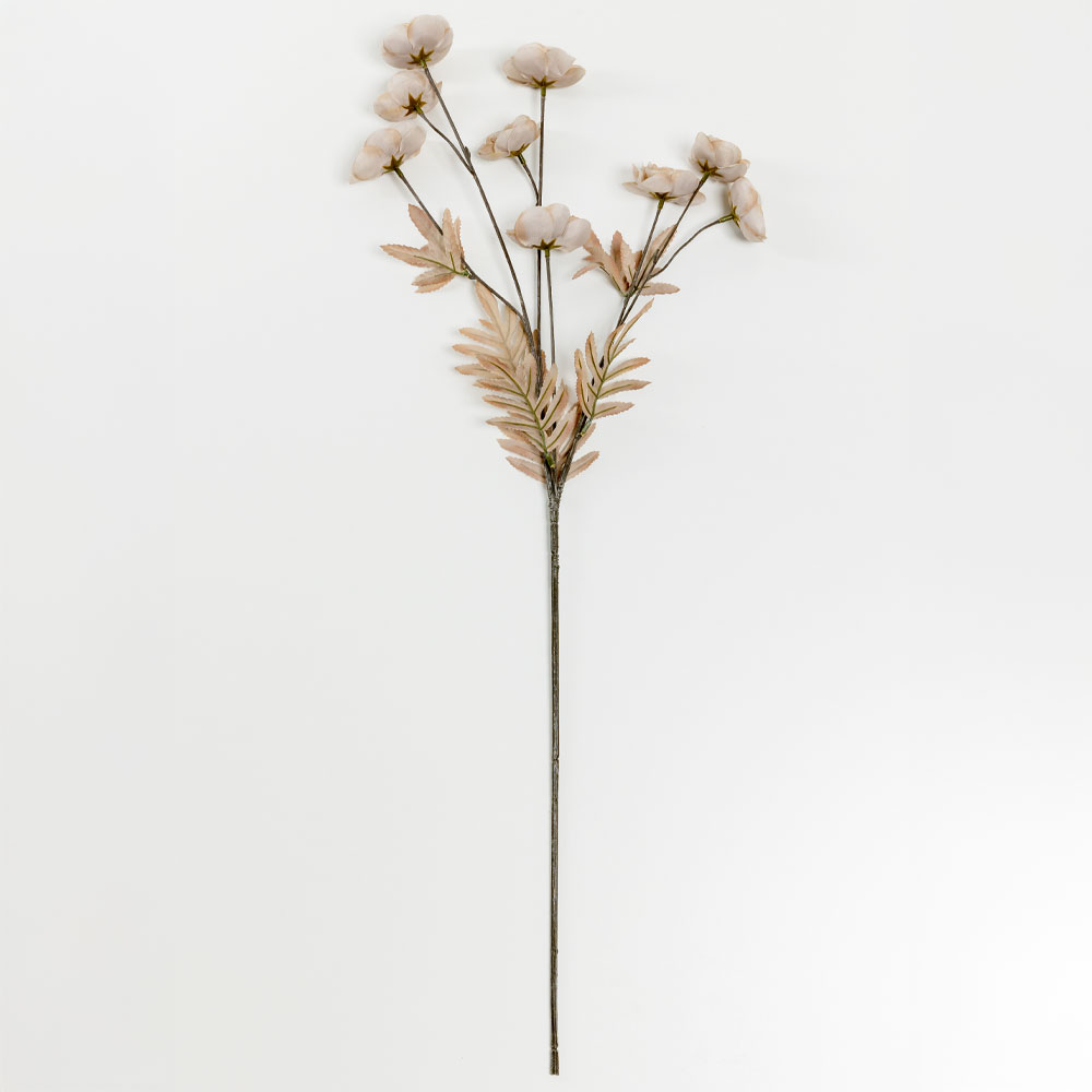030889-yOinK-first-_1 RANUNCULUS ΛΟΥΛΟΥΔΙ ΤΕΧΝΗΤΟ 81cm POLYESTER ΛΕΥΚΟ ΜΠΕΖ 030889 - Image 1