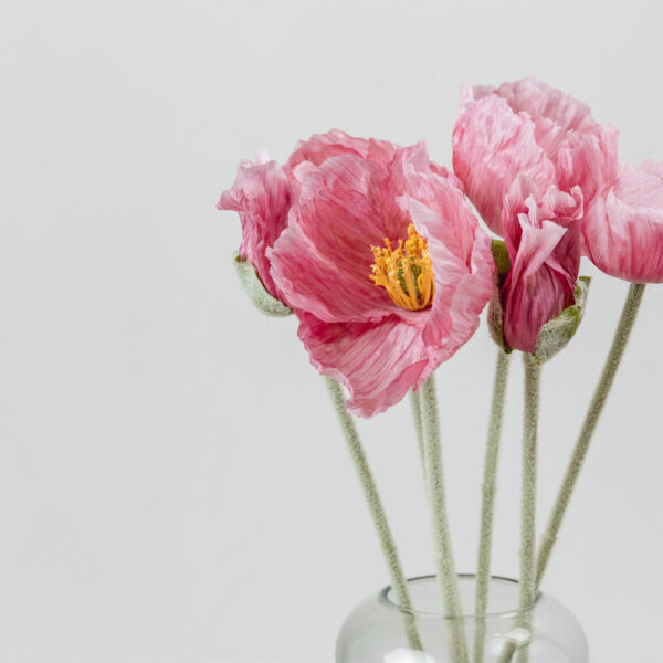 POPPY ΛΟΥΛΟΥΔΙ ΤΕΧΝΗΤΟ 61cm POLYESTER ΡΟΖ ΣΚΟΥΡΟ 030891 - Image 2