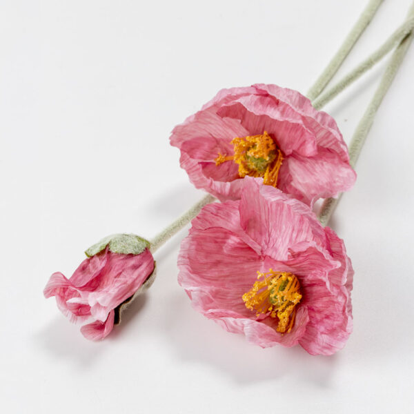 POPPY ΛΟΥΛΟΥΔΙ ΤΕΧΝΗΤΟ 61cm POLYESTER ΡΟΖ ΣΚΟΥΡΟ 030891 - Image 3