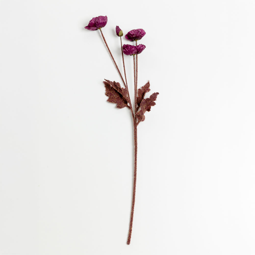 030896-ZxsP9-first-_1 POPPY ΛΟΥΛΟΥΔΙ ΤΕΧΝΗΤΟ 60cm POLYESTER ΜΩΒ ΠΡΑΣΙΝΟ 030896 - Image 1