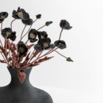 POPPY ΛΟΥΛΟΥΔΙ ΤΕΧΝΗΤΟ 60cm POLYESTER ΜΑΥΡΟ ΠΡΑΣΙΝΟ 030897 - Image 3