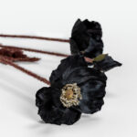POPPY ΛΟΥΛΟΥΔΙ ΤΕΧΝΗΤΟ 60cm POLYESTER ΜΑΥΡΟ ΠΡΑΣΙΝΟ 030897 - Image 4