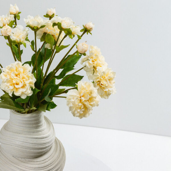 ZINNIA ΛΟΥΛΟΥΔΙ ΤΕΧΝΗΤΟ 62cm POLYESTER ΜΠΕΖ ΠΡΑΣΙΝΟ 030898 - Image 2