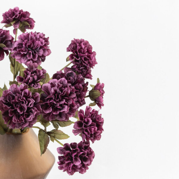 ZINNIA ΛΟΥΛΟΥΔΙ ΤΕΧΝΗΤΟ 52cm POLYESTER ΜΩΒ ΠΡΑΣΙΝΟ 030900 - Image 2