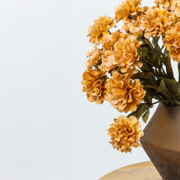 ZINNIA ΛΟΥΛΟΥΔΙ ΤΕΧΝΗΤΟ 52cm POLYESTER ΠΟΡΤΟΚΑΛΙ ΠΡΑΣΙΝΟ 030901 - Image 2