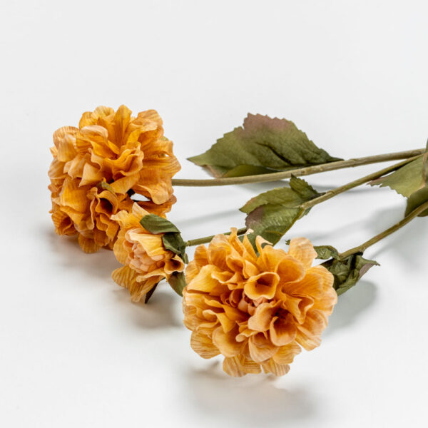 ZINNIA ΛΟΥΛΟΥΔΙ ΤΕΧΝΗΤΟ 52cm POLYESTER ΠΟΡΤΟΚΑΛΙ ΠΡΑΣΙΝΟ 030901 - Image 3