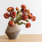 ZINNIA ΛΟΥΛΟΥΔΙ ΤΕΧΝΗΤΟ 52cm POLYESTER ΜΠΟΡΝΤΩ ΠΟΡΤΟΚΑΛΙ ΠΡΑΣΙΝΟ 030902 - Image 3