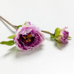 HALF MOON PEONY ΛΟΥΛΟΥΔΙ ΤΕΧΝΗΤΟ 43cm POLYESTER ΛΙΛΑ ΛΕΥΚΟ ΠΡΑΣΙΝΟ 030903 - Image 3