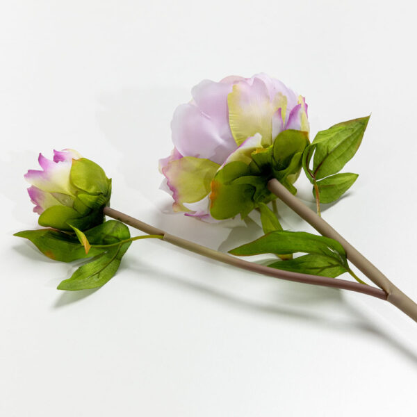 HALF MOON PEONY ΛΟΥΛΟΥΔΙ ΤΕΧΝΗΤΟ 43cm POLYESTER ΛΙΛΑ ΛΕΥΚΟ ΠΡΑΣΙΝΟ 030903 - Image 4