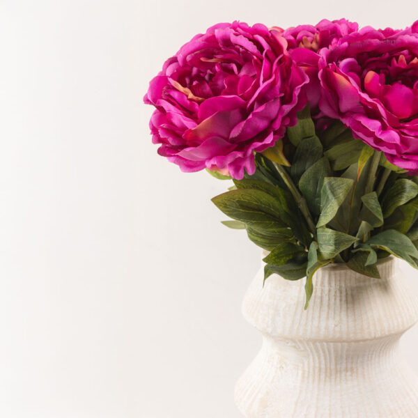 KATE PEONY ΛΟΥΛΟΥΔΙ ΤΕΧΝΗΤΟ 67cm POLYESTER ΦΟΥΞΙΑ ΠΡΑΣΙΝΟ 030904 - Image 2