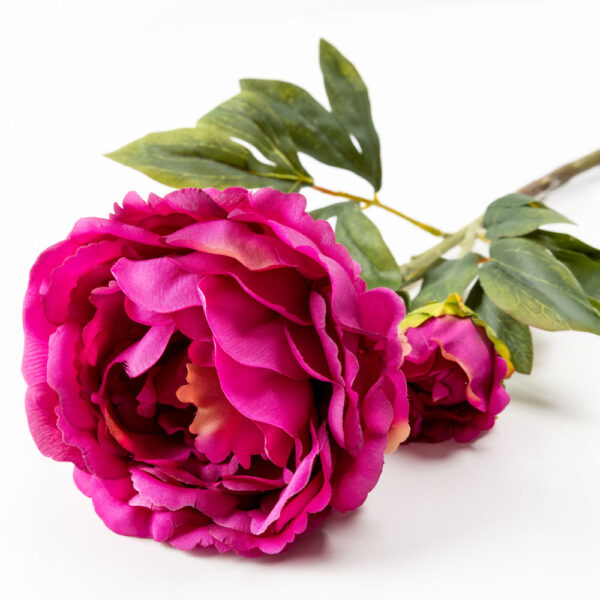 KATE PEONY ΛΟΥΛΟΥΔΙ ΤΕΧΝΗΤΟ 67cm POLYESTER ΦΟΥΞΙΑ ΠΡΑΣΙΝΟ 030904 - Image 3