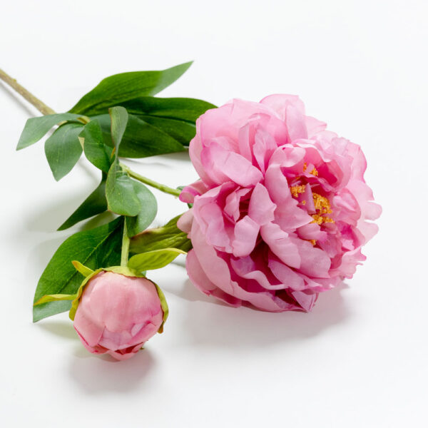 PEONY ΛΟΥΛΟΥΔΙ ΤΕΧΝΗΤΟ 67cm POLYESTER ΡΟΖ ΠΡΑΣΙΝΟ 030906 - Image 5