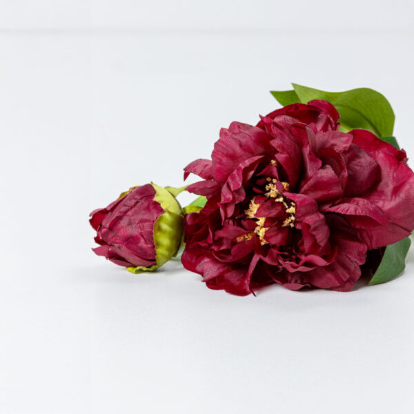 PEONY ΛΟΥΛΟΥΔΙ ΤΕΧΝΗΤΟ 67cm POLYESTER ΜΠΟΡΝΤΩ ΠΡΑΣΙΝΟ 030908 - Image 3