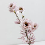 PEONY ΛΟΥΛΟΥΔΙ ΤΕΧΝΗΤΟ 82cm POLYESTER ΡΟΖ ΓΚΡΙ 030910 - Image 2