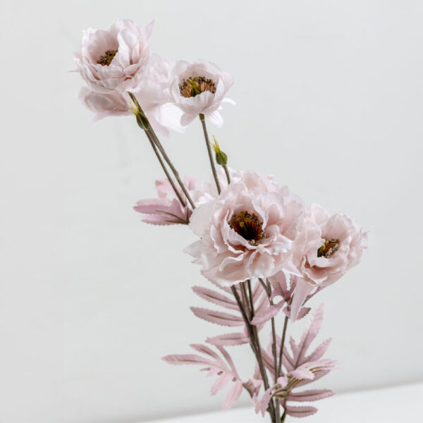 PEONY ΛΟΥΛΟΥΔΙ ΤΕΧΝΗΤΟ 82cm POLYESTER ΡΟΖ ΓΚΡΙ 030910 - Image 2