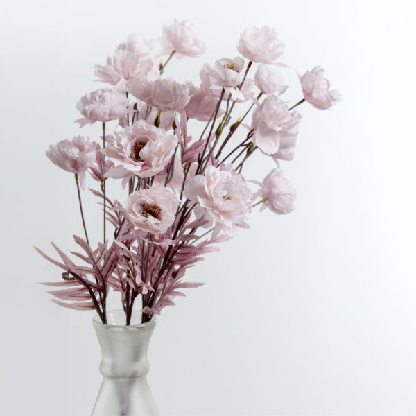 PEONY ΛΟΥΛΟΥΔΙ ΤΕΧΝΗΤΟ 82cm POLYESTER ΡΟΖ ΓΚΡΙ 030910 - Image 3