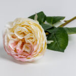 CABBAGE ROSE ΛΟΥΛΟΥΔΙ ΤΕΧΝΗΤΟ 66cm POLYESTER ΛΕΥΚΟ ΡΟΖ ΠΡΑΣΙΝΟ 030915 - Image 3