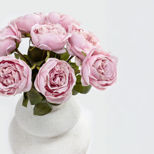 BEAUTY ROSE ΛΟΥΛΟΥΔΙ ΤΕΧΝΗΤΟ 67cm POLYESTER ΡΟΖ ΠΡΑΣΙΝΟ 030919 - Image 4