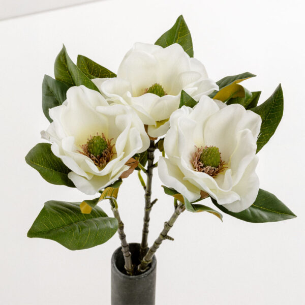 MAGNOLIA ΛΟΥΛΟΥΔΙ ΤΕΧΝΗΤΟ 71cm POLYESTER ΜΠΕΖ ΠΡΑΣΙΝΟ 030927 - Image 3