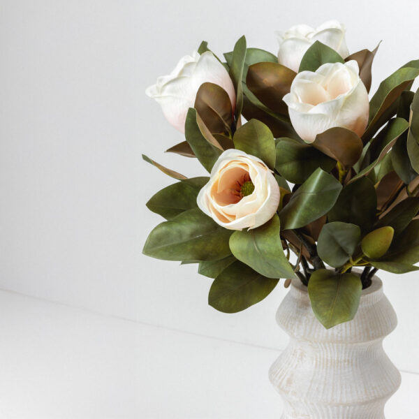 MAGNOLIA ΛΟΥΛΟΥΔΙ ΤΕΧΝΗΤΟ 73cm POLYESTER ΡΟΖ ΛΕΥΚΟ ΠΡΑΣΙΝΟ 030929 - Image 2