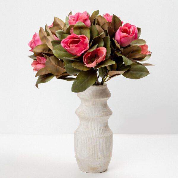 MAGNOLIA ΛΟΥΛΟΥΔΙ ΤΕΧΝΗΤΟ 83cm POLYESTER ΦΟΥΞΙΑ ΠΡΑΣΙΝΟ 030930 - Image 2