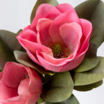 MAGNOLIA ΛΟΥΛΟΥΔΙ ΤΕΧΝΗΤΟ 83cm POLYESTER ΦΟΥΞΙΑ ΠΡΑΣΙΝΟ 030930 - Image 3