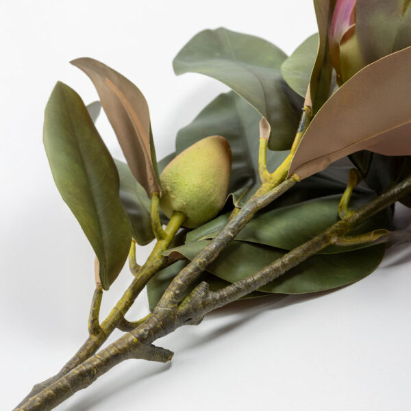 MAGNOLIA ΛΟΥΛΟΥΔΙ ΤΕΧΝΗΤΟ 83cm POLYESTER ΦΟΥΞΙΑ ΠΡΑΣΙΝΟ 030930 - Image 4