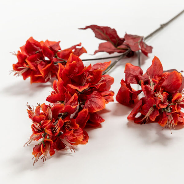 BOUGAINVILLEA ΛΟΥΛΟΥΔΙ ΤΕΧΝΗΤΟ 105cm POLYESTER ΚΟΚΚΙΝΟ ΠΟΡΤΟΚΑΛΙ 030946 - Image 3