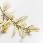 PHOTINIA ΚΛΑΔΙ ΤΕΧΝΗΤΟ 60cm POLYESTER ΜΠΕΖ ΠΡΑΣΙΝΟ 030959 - Image 3