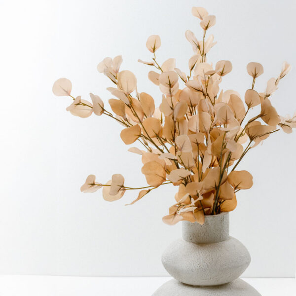 FRANCE EUCALYPTUS ΚΛΑΔΙ ΤΕΧΝΗΤΟ 90cm POLYESTER ΜΠΕΖ ΚΑΦΕ 030962 - Image 3