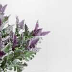 SENECIO CINERARIA ΚΛΑΔΙ ΤΕΧΝΗΤΟ 76cm POLYESTER ΠΡΑΣΙΝΟ ΜΩΒ 030973 - Image 3