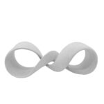 LACING ΔΙΑΚΟΣΜΗΤΙΚΟ ΚΟΜΠΟΣ 37x12x15cm POLYRESIN ΛΕΥΚΟ 031106