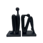 MABIOR ΔΙΑΚΟΣΜΗΤΙΚΟ ΒΙΒΛΙΟΣΤΑΤΗΣ SET 2ΤΜΧ 30x10x30cm POLYRESIN ΜΑΥΡΟ 031117
