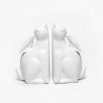 BUN BUN ΔΙΑΚΟΣΜΗΤΙΚΟ ΒΙΒΛΙΟΣΤΑΤΗΣ SET 2ΤΜΧ 22x9x18cm POLYRESIN ΛΕΥΚΟ 031118