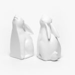 BUN BUN ΔΙΑΚΟΣΜΗΤΙΚΟ ΒΙΒΛΙΟΣΤΑΤΗΣ SET 2ΤΜΧ 22x9x18cm POLYRESIN ΛΕΥΚΟ 031118 - Image 3