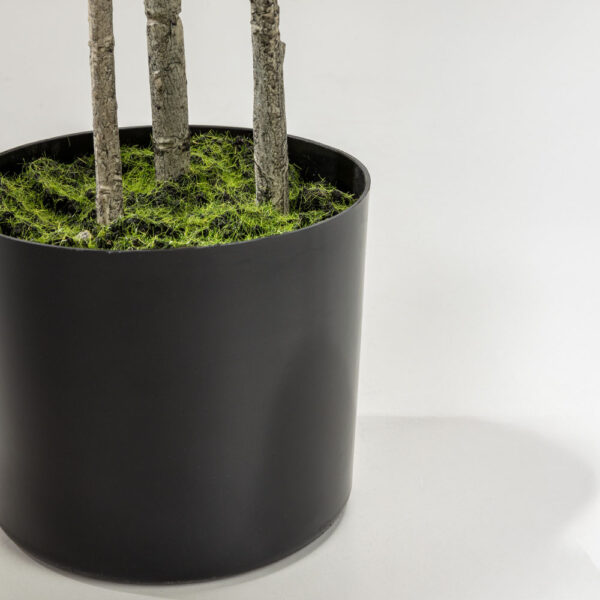 FATSIA ΔΕΝΤΡΟ ΤΕΧΝΗΤΟ ΣΕ ΓΛΑΣΤΡΑ 110cm ΥΦΑΣΜΑ ΠΡΑΣΙΝΟ PVC 031320 - Image 3