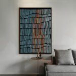 RUSTIC MIRAGE ΠΙΝΑΚΑΣ ΔΙΑΚΟΣΜΗΣΗΣ 80x120x4cm ΚΑΜΒΑΣ ΠΟΛΥΧΡΩΜΟ ΞΥΛΟ ΚΑΦΕ 031362 - Image 2