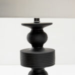 JASIEL ΦΩΤΙΣΤΙΚΟ ΕΠΙΤΡΑΠΕΖΙΟ 64cm POLYRESIN ΜΑΥΡΟ ΛΙΝΟ ΛΕΥΚΟ 031386 - Image 3