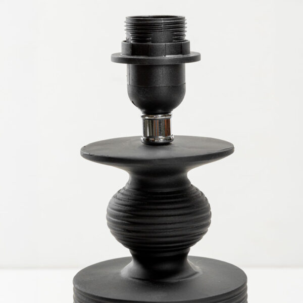 JASIEL ΦΩΤΙΣΤΙΚΟ ΕΠΙΤΡΑΠΕΖΙΟ 64cm POLYRESIN ΜΑΥΡΟ ΛΙΝΟ ΛΕΥΚΟ 031386 - Image 4