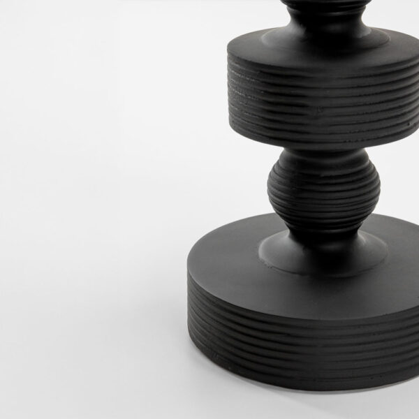 JASIEL ΦΩΤΙΣΤΙΚΟ ΕΠΙΤΡΑΠΕΖΙΟ 64cm POLYRESIN ΜΑΥΡΟ ΛΙΝΟ ΛΕΥΚΟ 031386 - Image 5