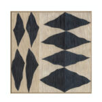 SHAYE ΠΙΝΑΚΑΣ ΔΙΑΚΟΣΜΗΣΗΣ 100x100x5cm ΚΑΜΒΑΣ ΜΠΕΖ ΜΠΛΕ ΞΥΛΟ ΦΥΣΙΚΟ 031414