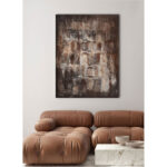 TERRYN EARTH ΠΙΝΑΚΑΣ ΔΙΑΚΟΣΜΗΣΗΣ 90x120x4cm ΚΑΜΒΑΣ ΚΑΦΕ ΜΠΕΖ ΓΚΡΙ ΞΥΛΟ 031415 - Image 2